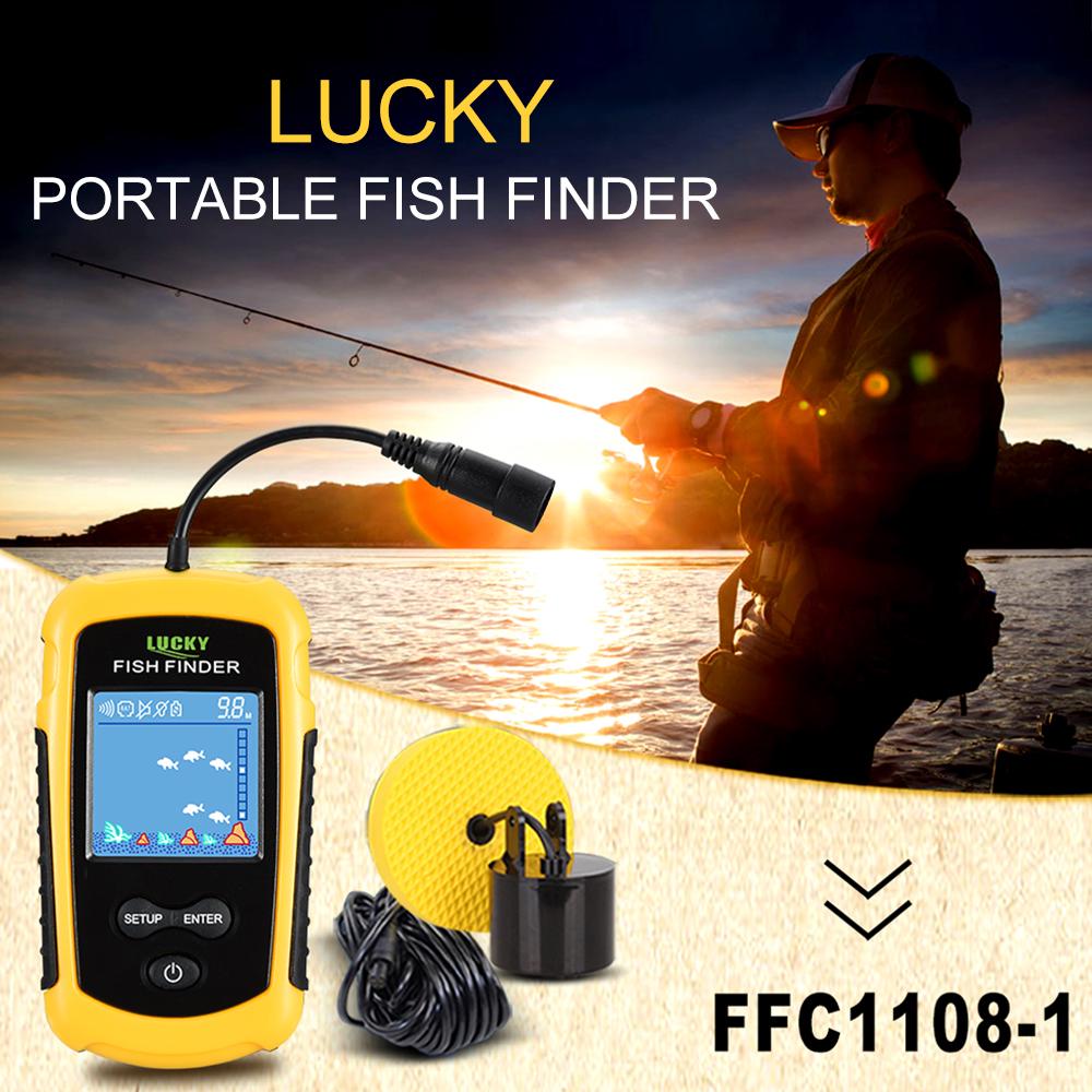 Лаки цветные LCD экран портативный проводной рыбы Finder 100M диапазон глубины Sonar Эхолоты Эхолот – купить по низким ценам в интернет-магазине Joom
