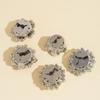 Alloy Button Covers Set Rhinestone Flower Cufflinksble Cufflinks Button Cover  for Men Women