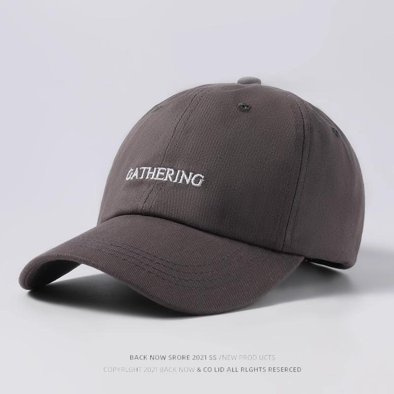 

1pc Casual Solid Color Baseball Caps for Women,Letter Embroidery Peaked Cap Snapback Hats Sun Visors Girl Bonnet Casquette Adjustable серый