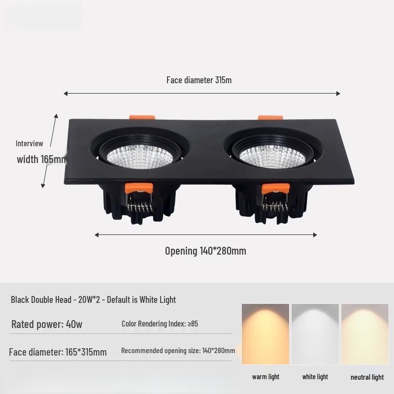 oenyled Double Head 40W LED Grille Spotlight