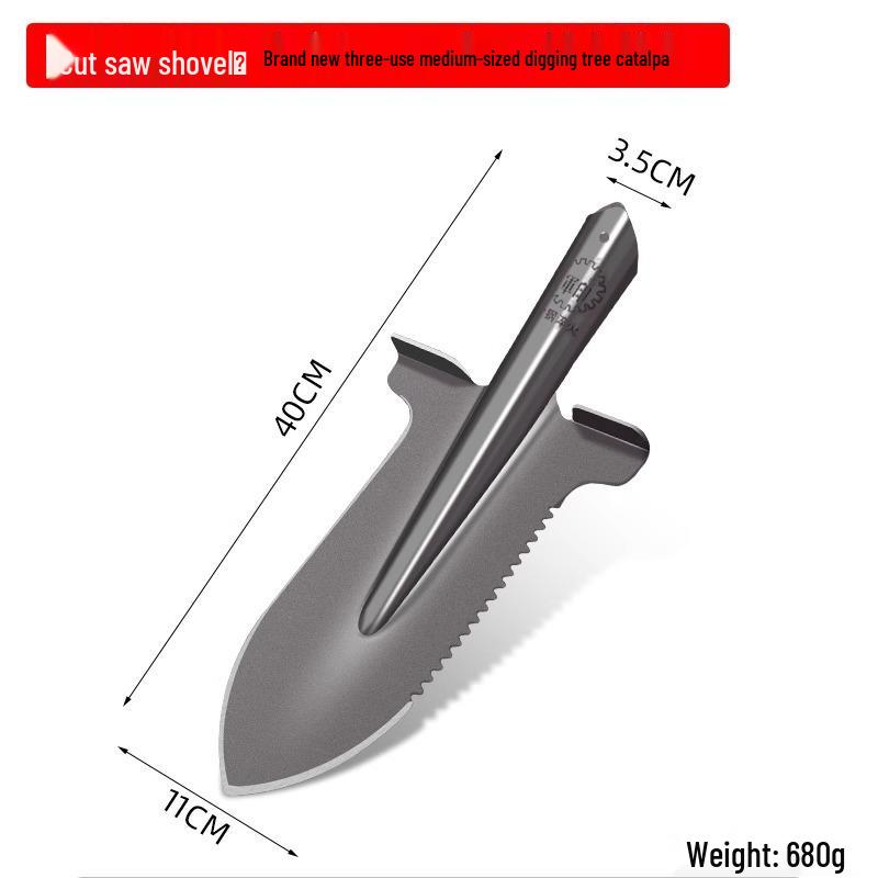Military Camouflage Pointed Shovel - Manganese Steel Garden Tool for Digging, Soil Loosening, and Tree Planting