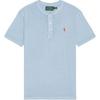 Polo Logo Crew Neck Button Short Sleeve T-Shirt Men Tops Blue 710964485-002