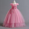 Girls Summer Dress Embroidery Bridesmaid Princess Dress Kids for Girls Children Party Wedding Dress