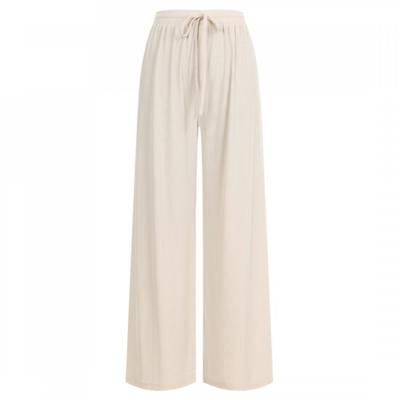 Shop   Women Waistband Cooling Wide Pants Beige Pic Wpt 20647