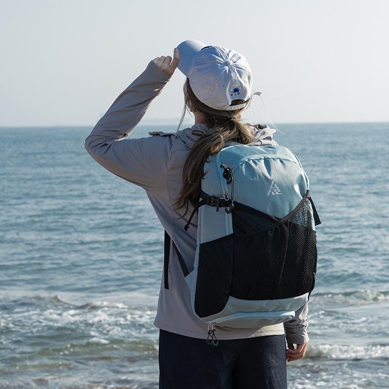 Mochilas de montanhismo para exterior, bolsas de viagem de grande capacidade para homem e mulher, mochila de caminhada de lazer off-road, compartimento independente para sapatos, bolsa de badminton