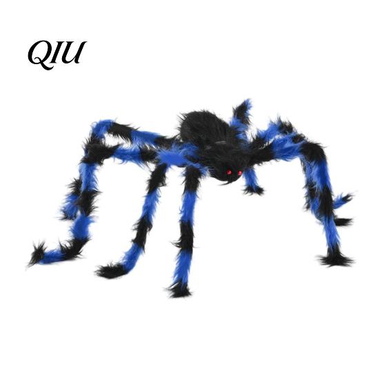 Großes Spinnen-Stofftier Halloween-Dekoration, Weicher haariger gruseliger Requisiten, Pelzige riesige Spinnen für drinnen und draußen, Garten, Zuhause, Spukhaus-Dekoration, Kuscheltier