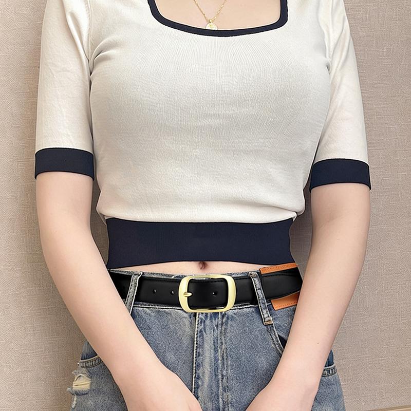 Korean Style Leather Belt Unisex Belt Simple Versatile Women Fashion Accessory