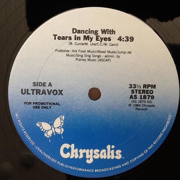 

12inch Record ULTRAVOX Dancing With Tears In My Eyes AS1879PROMO Chrysalis 1984 Canada Rock Used