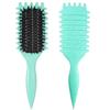 Curly Hair Curl Defining Reduces Pulling On Curly Hair Brush, Brush, (Green) 1pc.