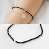 (Silver) Slim Silver Ball and Onyx Bracelet Daily Bracelet Gemstone Bracelet 10s 20s 30s Anniversary Souvenir