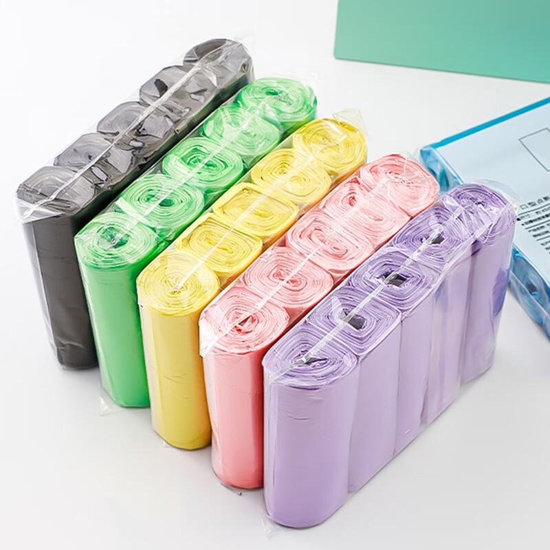 Jiemengzhe Förtjockade Svarta Hushållssopor med Handtag