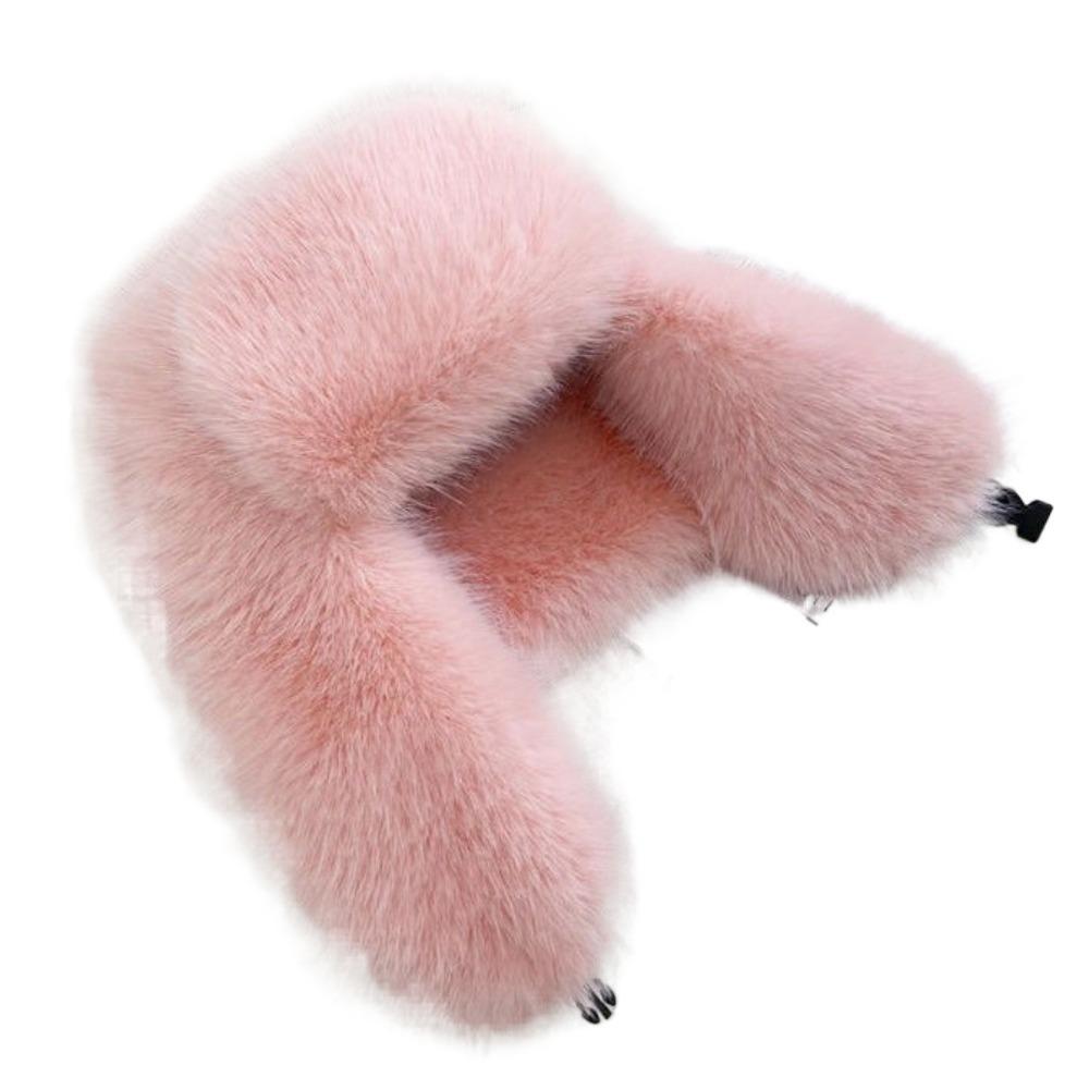 

Утолщенная плюшевая шапка Лей Фэн однотонная шапка с ушами модная шапка для защиты ушей кемпинг розовый