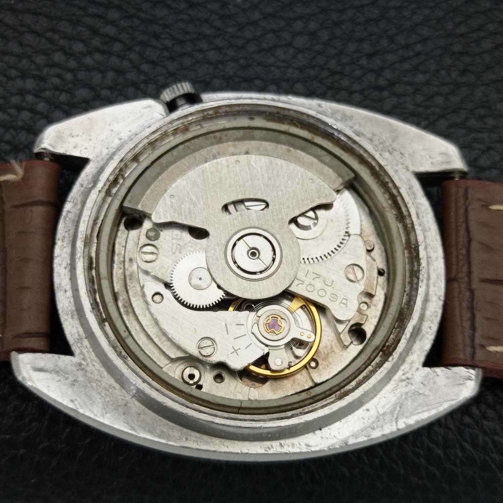 VINTAGE SEIKO AUTOMATIC 7009A JAPAN MENS BROWN COLOR DIAL WATCH A708542-1
