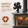 5 Flügel Schwarz Kamin Wärmegetriebener Ofenventilator Holzscheitbrenner Ecofan Leise Heim Kaminventilator Effiziente Wärme