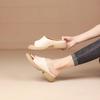 Fashion Summer New Fashionable Women's Slippers Round Head Outwear Thick Sole Solid Color Versatile Single Shoes for Women
