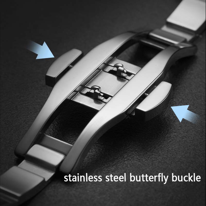 Gebogenes Ende Edelstahl-Uhrenarmband für Casio Tissot seiko Uhrenarmbänder 12 13 14 15 16 17 18 19 20 21 22mm Metallarmband