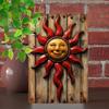 Vintage Metal Poster Sun Wall Art Decor Handmade Garage Man Cave Tin Sign