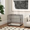 Dog Crate Foldable for Small Dogs 75 x 48.5 x 53 cm Black