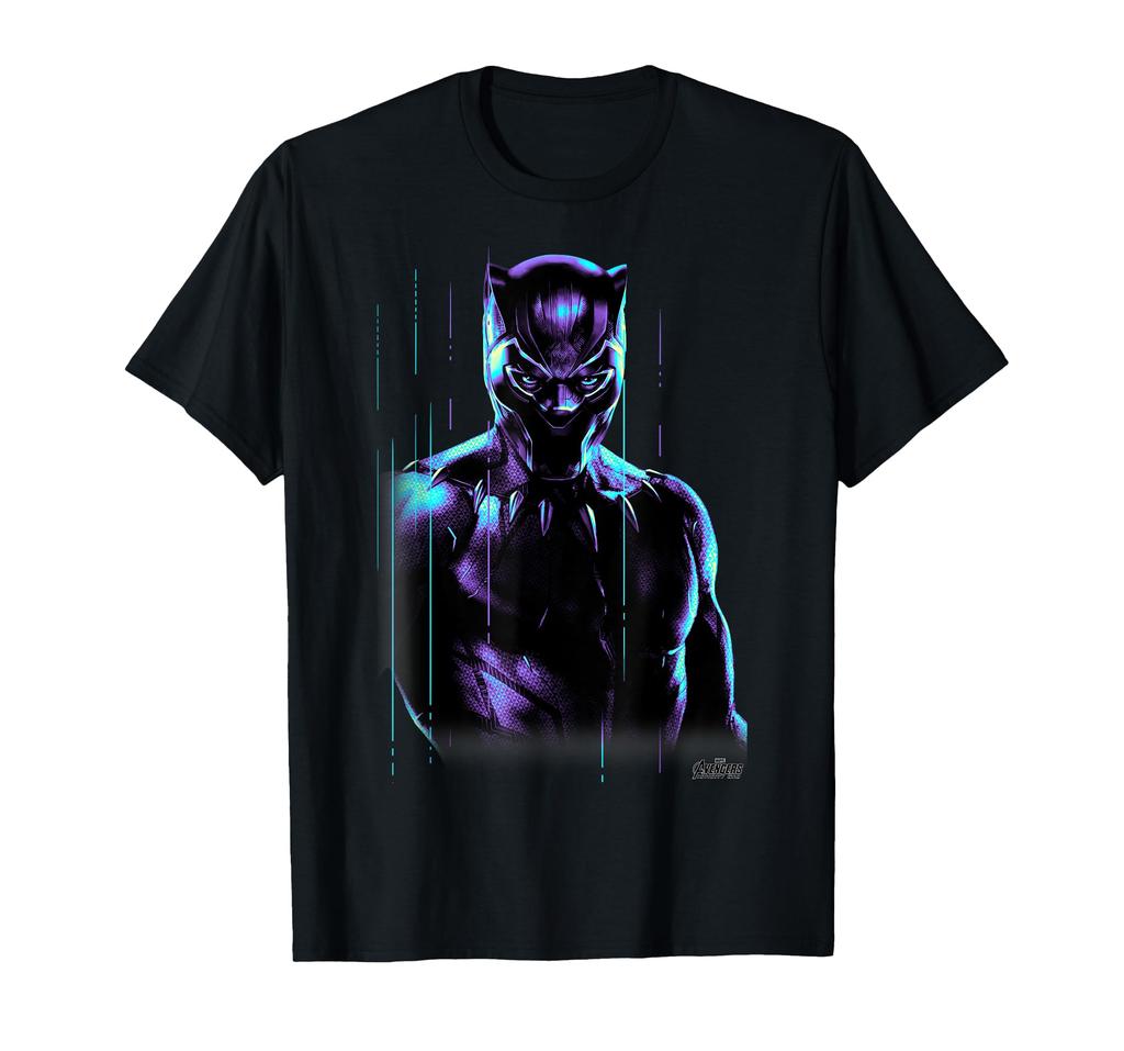Marvel Infinity War Black Panther Neon Slow Graphic T-Shirt