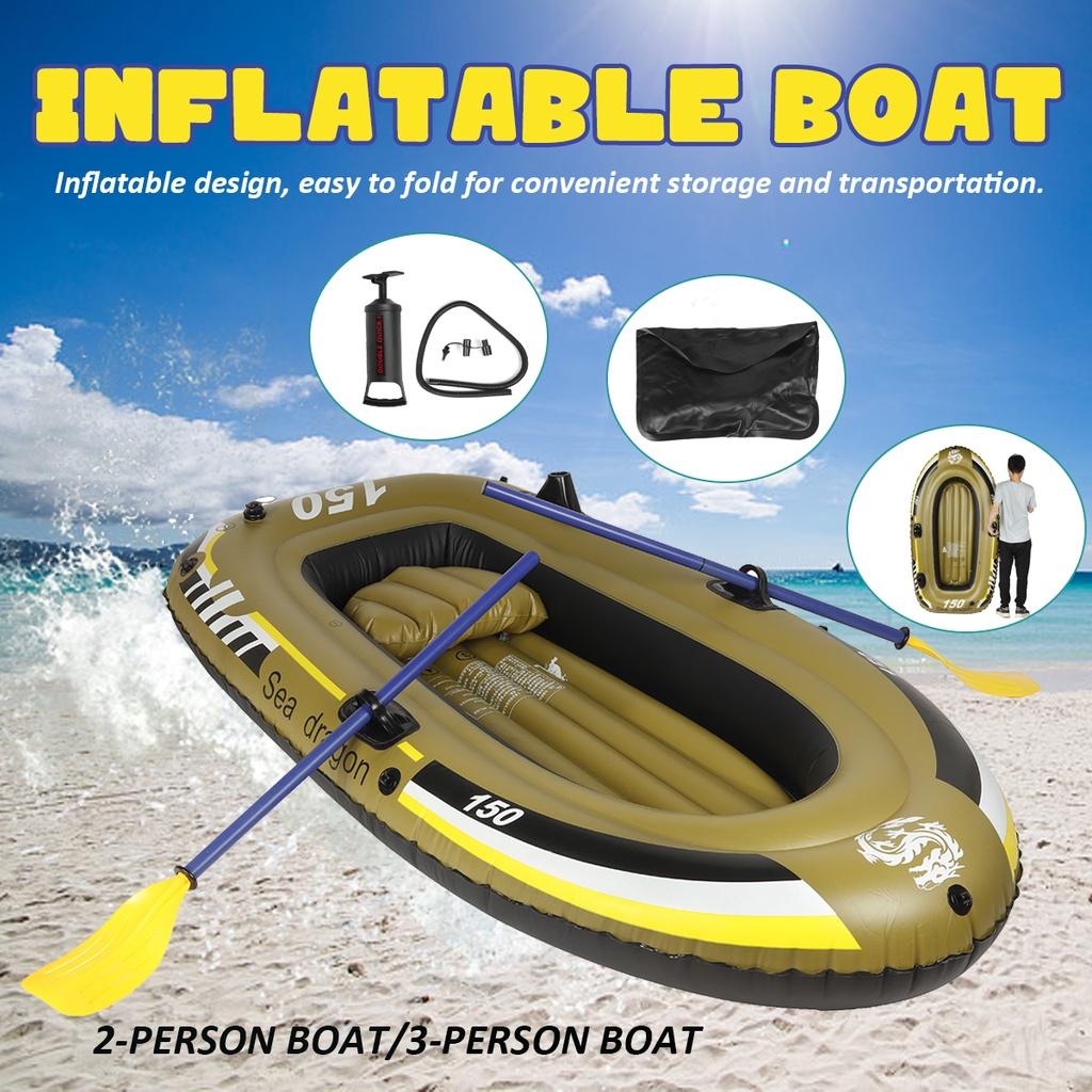 220V 2/3 Person Rowing Boats Summer Pool Water Sports Inflatable Boats PVC Water Floating Fishing River Boat Paddles Canoe Air Pump