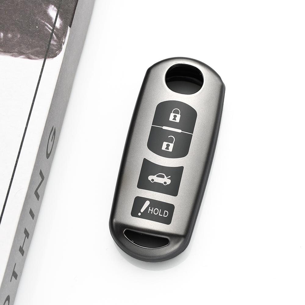 2/3/4 Tasten Gun Grey TPU Schlüssellos Für Mazda CX7 CX-9 3 4 CX30 2 3 6 Demio Atenza Axela CX-5 CX5 CX-3 Auto Schlüsselhülle Abdeckung