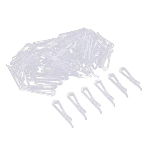 

Kowaku 200pcs Plastic Clear Sewing Clips Shirt Collar Craft Pants Peg Clips