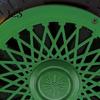 Outdoor Trash Can Accessories Rim Cover, Modern Decorative Wheel Spider-Spoke Residential Upgrades Style Accessory for Standard Garbage Bin
