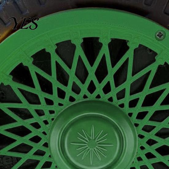 Outdoor Trash Can Accessories Rim Cover, Modern Decorative Wheel Spider-Spoke Residential Upgrades Style Accessory for Standard Garbage Bin