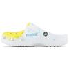 Classic Clog Happy Long Live SDS Hand-Painted Ink Splash Graffiti Design Comfortable Versatile Hole Shoes Unisex White