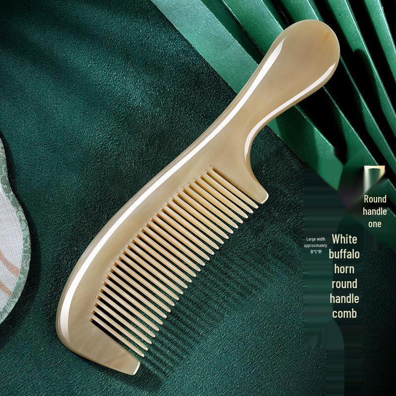 Natural White Buffalo Horn Scalp Massage Comb