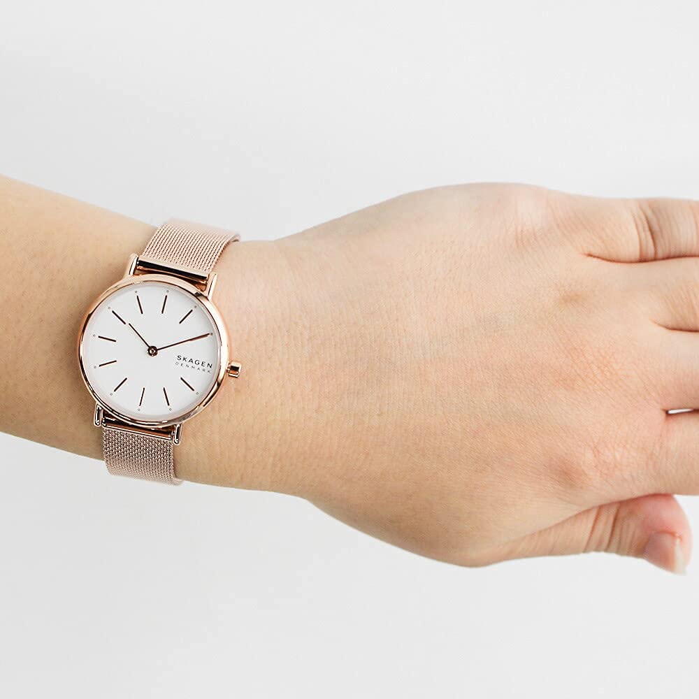 Skagen Women's Quartz Watch SKW2694 White/Pink Gold [Parallel Import]