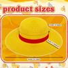 Anime One Piece Luffy Straw Hat Monkey D Luffy Adult Cosplay Weave Yellow Straw Hat Beach Hats Halloween Party Costume Prop