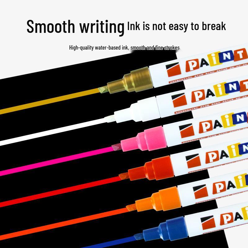 Waterproof Quick-Dry Fade-Resistant Paint Pen for Tires, Graffiti, Metal Touch-Ups, and Construction Marking