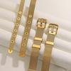 Stainless Steel Mesh Watch Band Bracelet for Slider Charm Jewelry Wide Strap Bracelet Adjustable Belt Buckle Watch Band Bangle