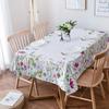 Spring Plant Wildflower Flower Rectangle Waterproof Tablecloth Party Decor Reusable Kitchen Dining Tablecloth Wedding Decoration
