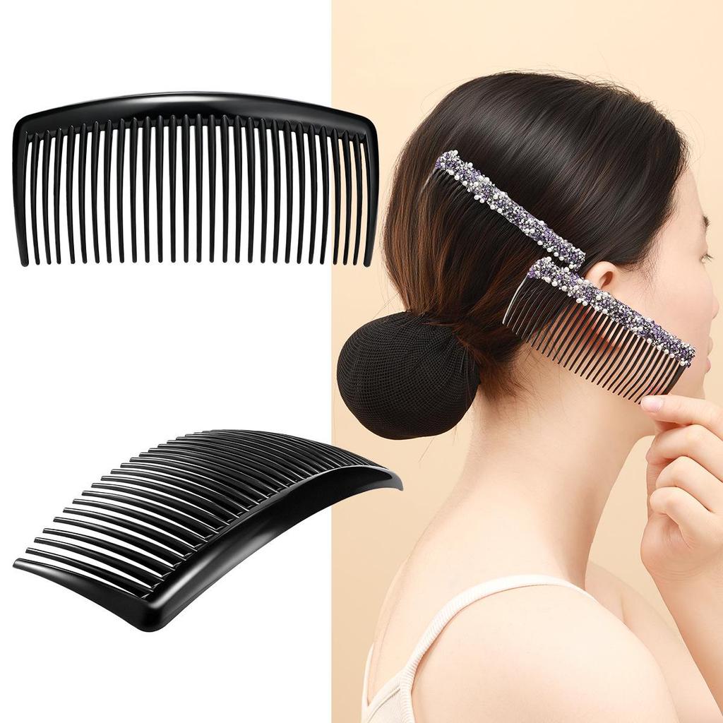 29-Tooth Black DIY Hair Comb for Styling Bangs and Messy Hair Buns