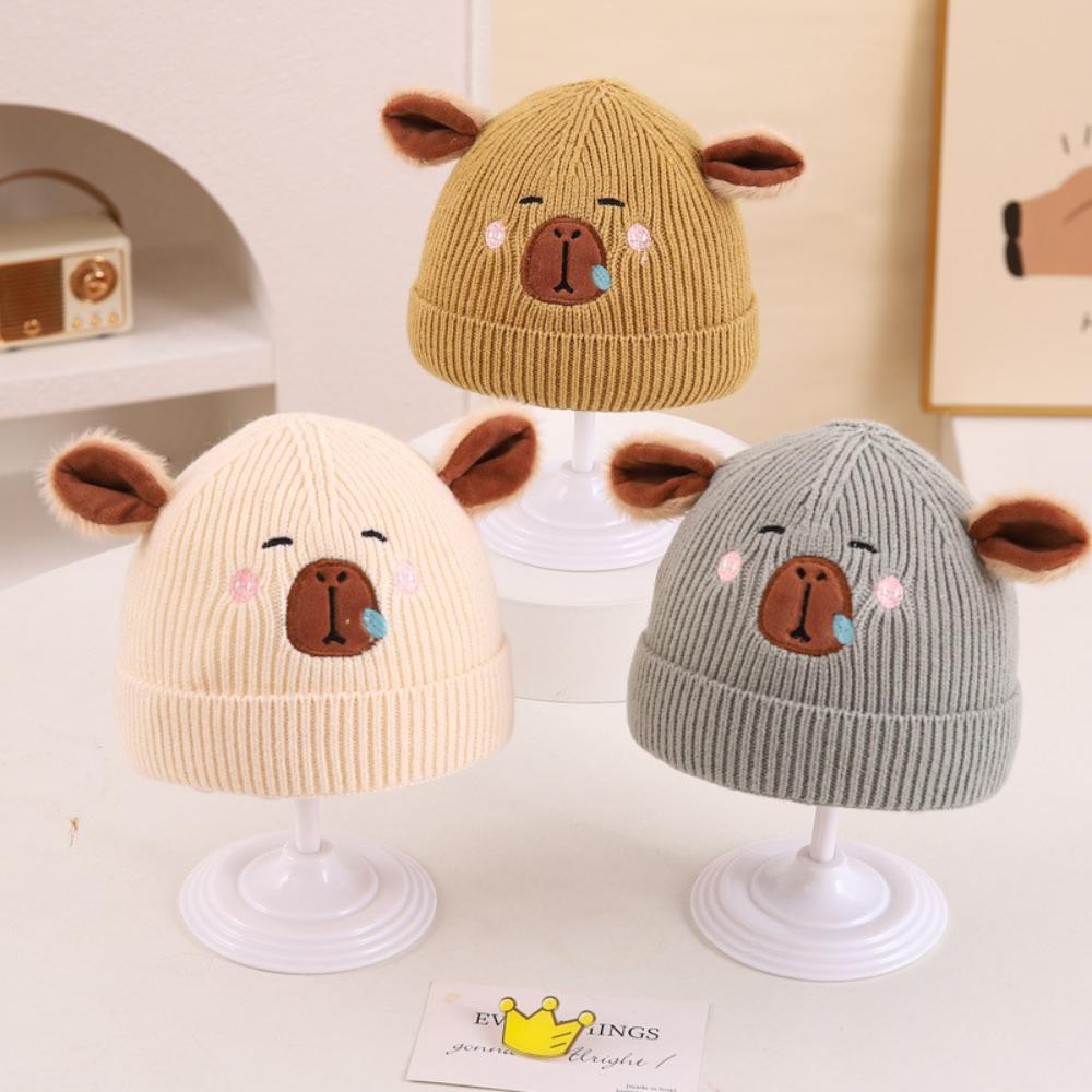Capybara Baby Mütze Wolle Baby Strickmütze NEU Gehäkelte Mützen Herbst und Winter