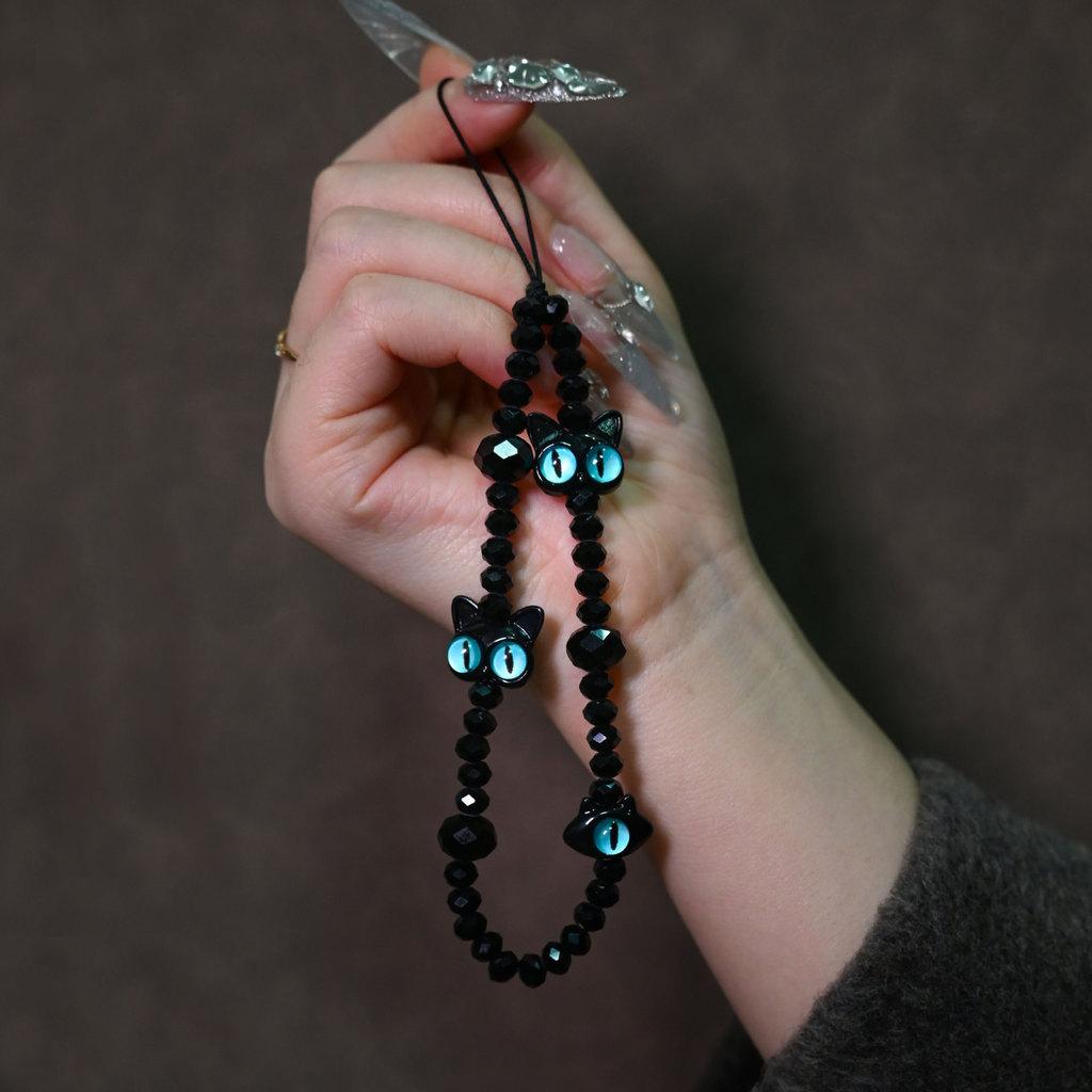 Monster Cat Phone Lanyard Pvc Wrist Strap For Men Women Smartphone Accessory