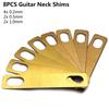 TISHITA Guitar Neck Shim and for Guitar and Bass Musical Instrument Accessories 8-Piece Set, 0.2mm, 0.5mm, 1mm, Necks,