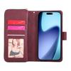 For iPhone Air Case Zipper Pocket 9 Card Slots PU Leather Phone Cover with Hand Strap