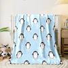 Süßes Pinguinmuster Decke bedruckte Decke weich und gemütlich perfekt für das Wohnzimmer Bett Sofa oder einen Mittagsschlaf, Geschenk