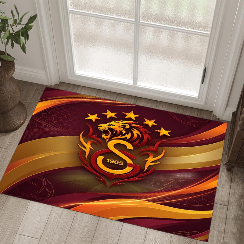 Galatasaray FC Design Crystal Velvet Carpet Cozy Non?Slip Printed Rug For Bedroom Living Room Entrance