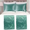 2pcs 75 X 150D Satin Pillowcase Soft Pillow Cover With Envelope Sealed Beddings Vert