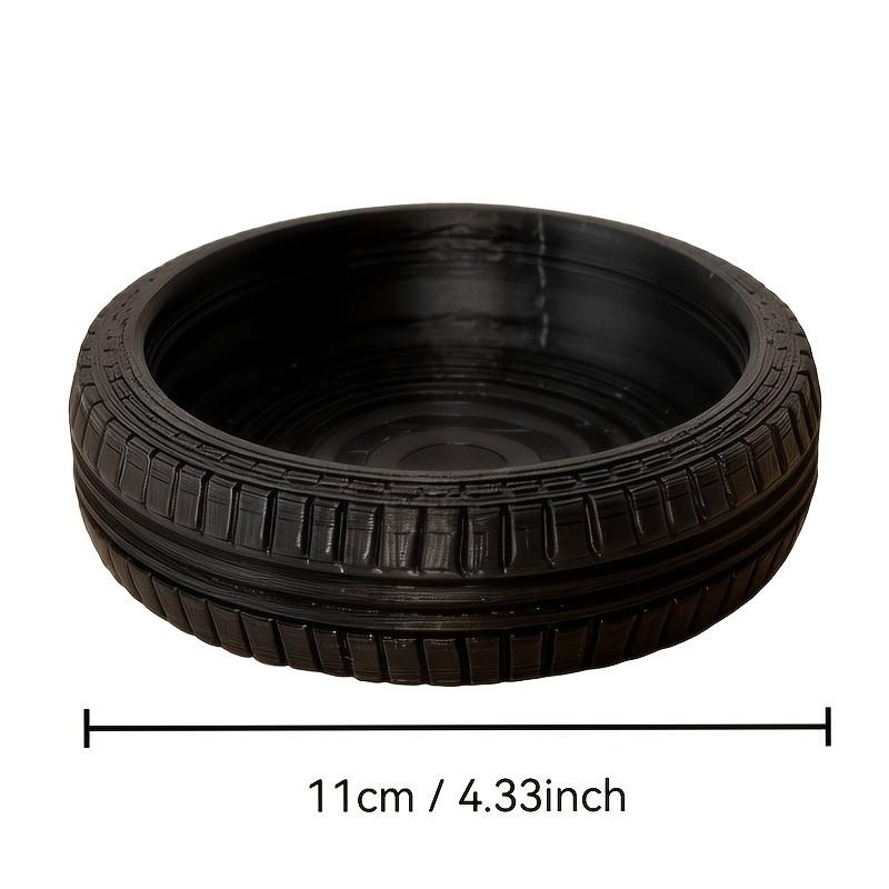 

Black Novelty Car Tire Storage Box Replica Decorative Tray for Home Living Room Car Decoration Key And Coin Organizer чорний