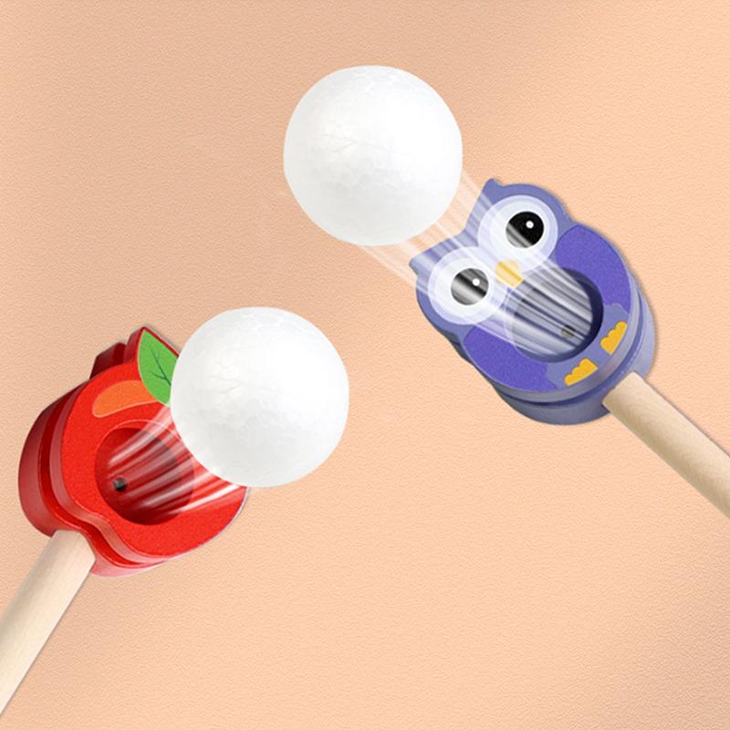 Cartoon Breathing Exercise Tool Bamboo Wood Blowing Ball Breathing Exerciser Kids Game Gadget Education Toys For Children Adult