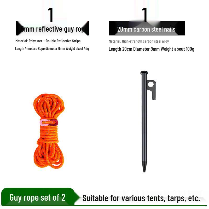 Heavy-Duty Steel Ground Stakes for Camping, Tent, Snow, Beach, Canopy, and Grass