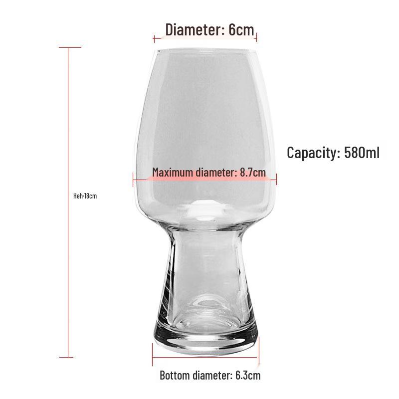 Enshousu Transparent Glass Beer Mug Set