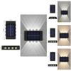 Solar Wall Lamp Outdoor Led Light With Warm Light For Garden Pathway