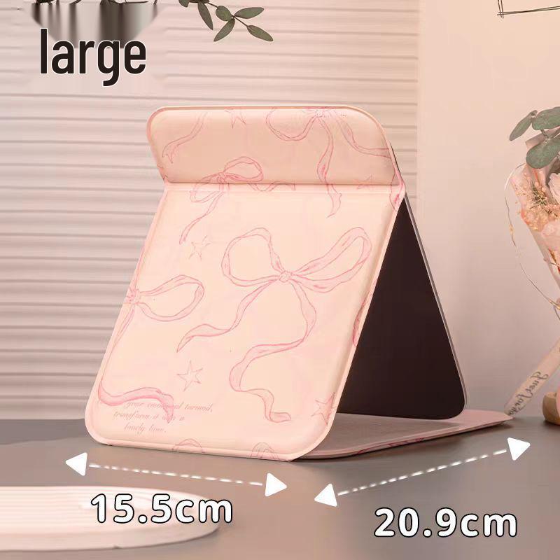 Folding Flip-up Makeup Mirror with Stand - High-Definition, Portable, Simple Vanity Table Mirror