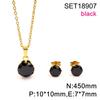 Popular in Europe and The United States, Round Color Zircon Titanium Steel Set, Versatile Exquisite Women's Collarbone Chain Earrings, Versatile 2026